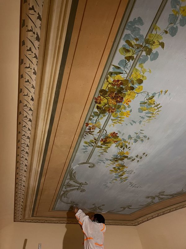 Plafond fleuri